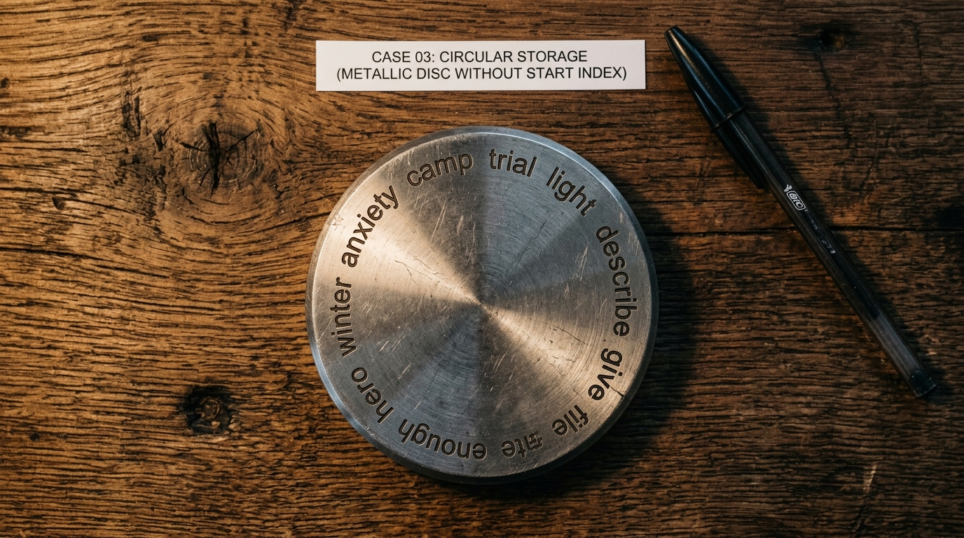 Case 03: Circular steel plate without start indicator