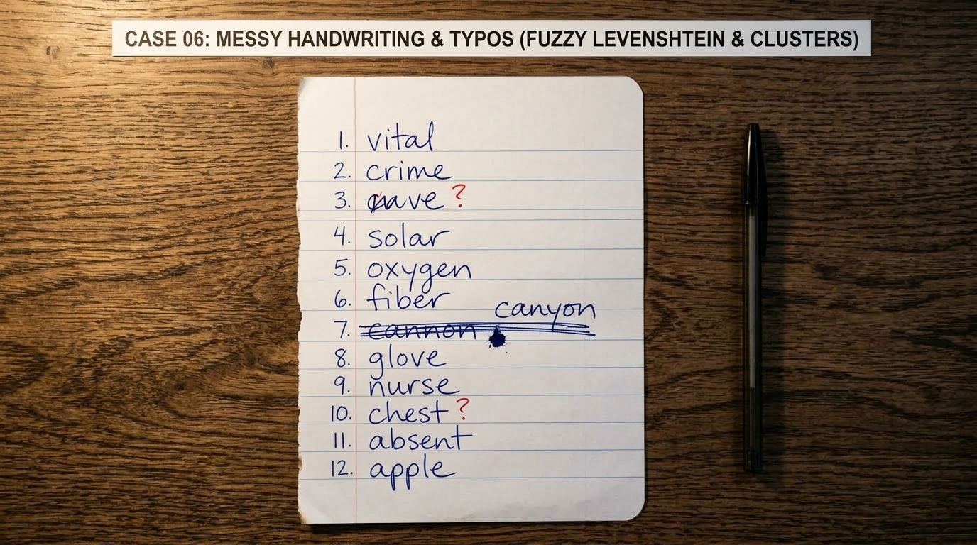 Case 06: Messy handwriting and spelling errors on seed note